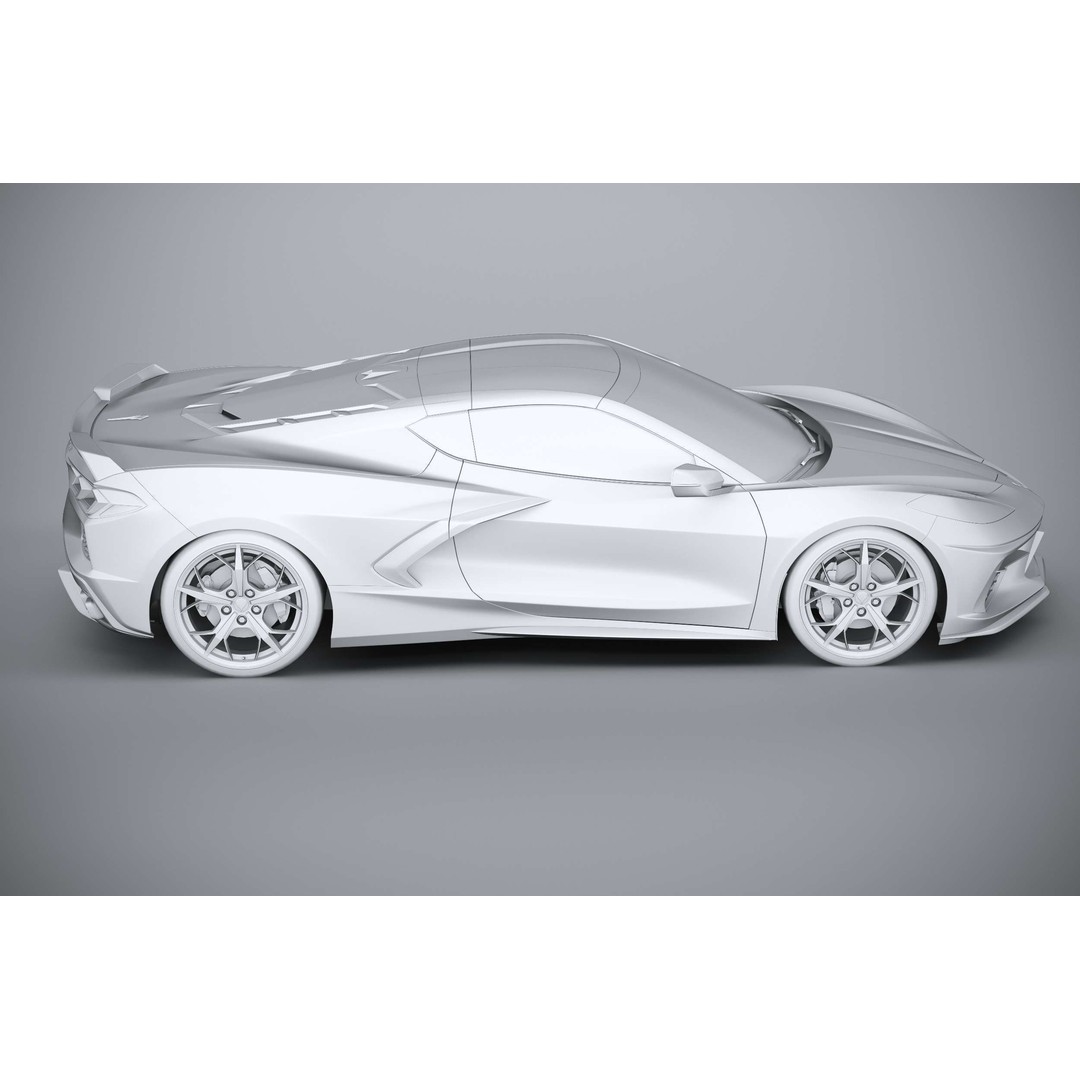 Chevrolet Corvette C8 Stingray 3D Model – High Poly Sport Coupe, FBX, OBJ - View 32