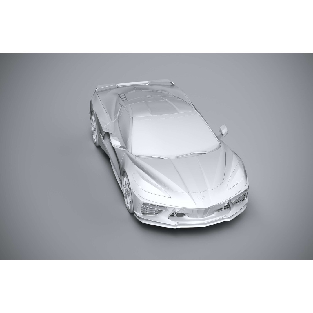 Chevrolet Corvette C8 Stingray 3D Model – High Poly Sport Coupe, FBX, OBJ - View 33