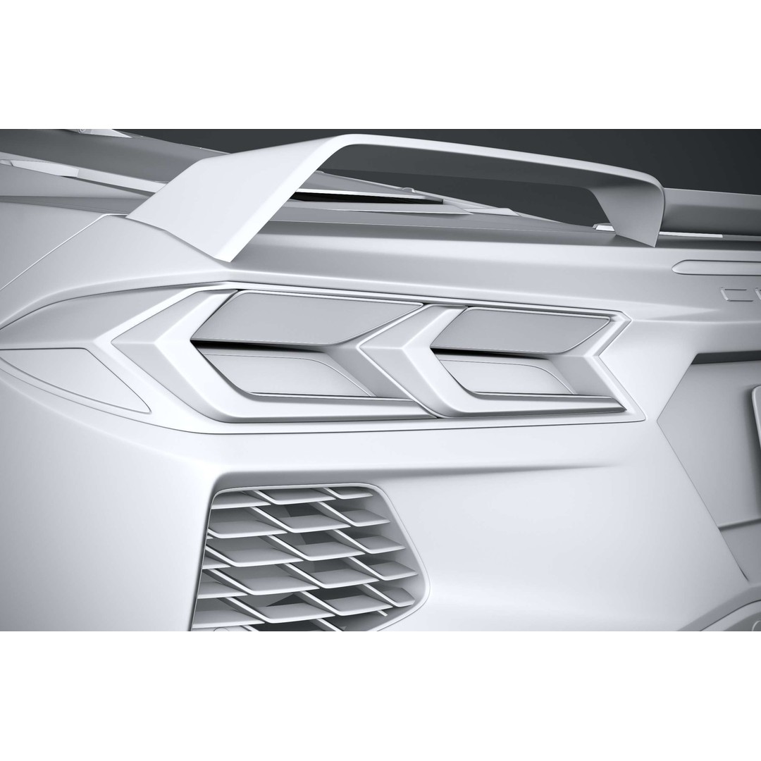 Chevrolet Corvette C8 Stingray 3D Model – High Poly Sport Coupe, FBX, OBJ - View 36
