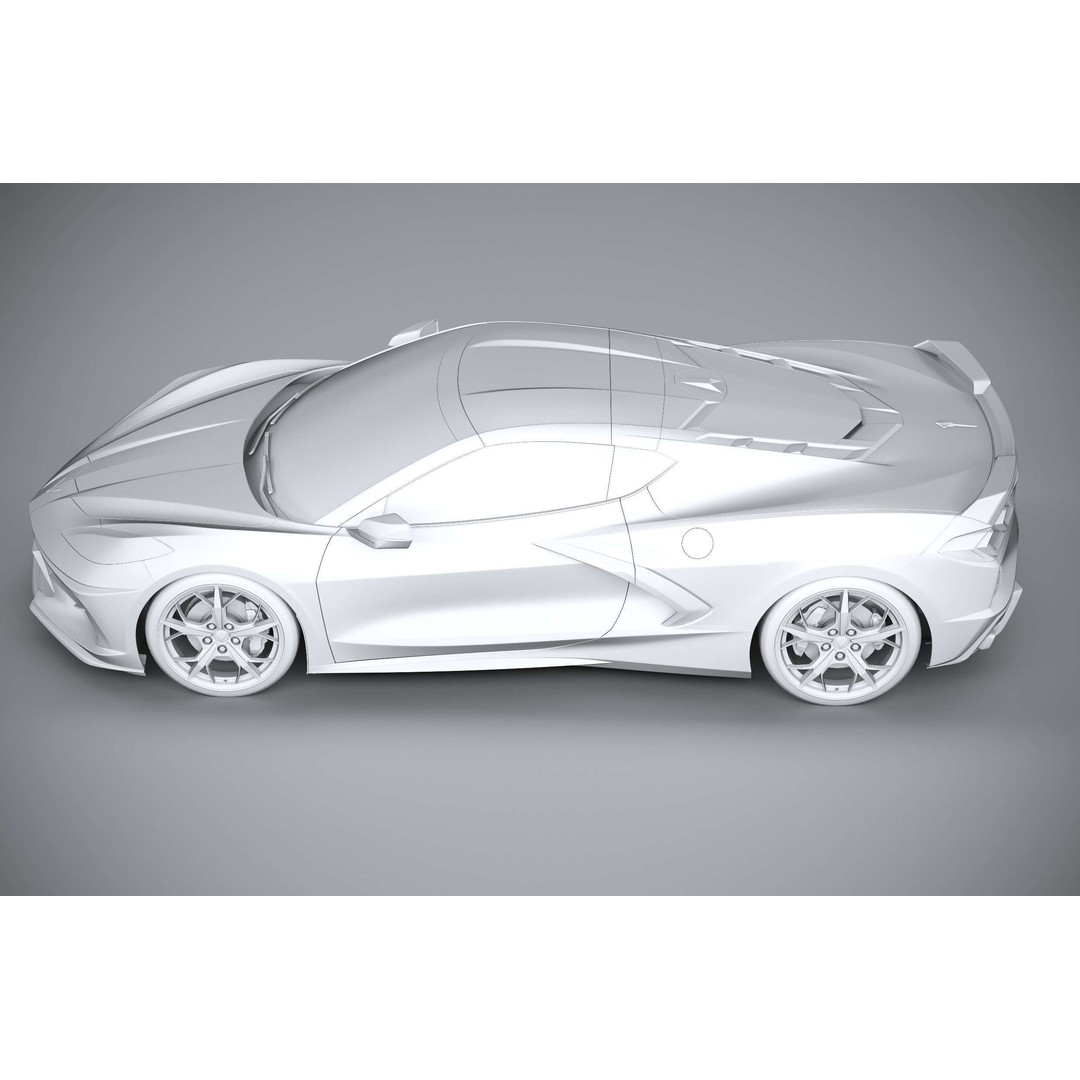 Chevrolet Corvette C8 Stingray 3D Model – High Poly Sport Coupe, FBX, OBJ - View 38