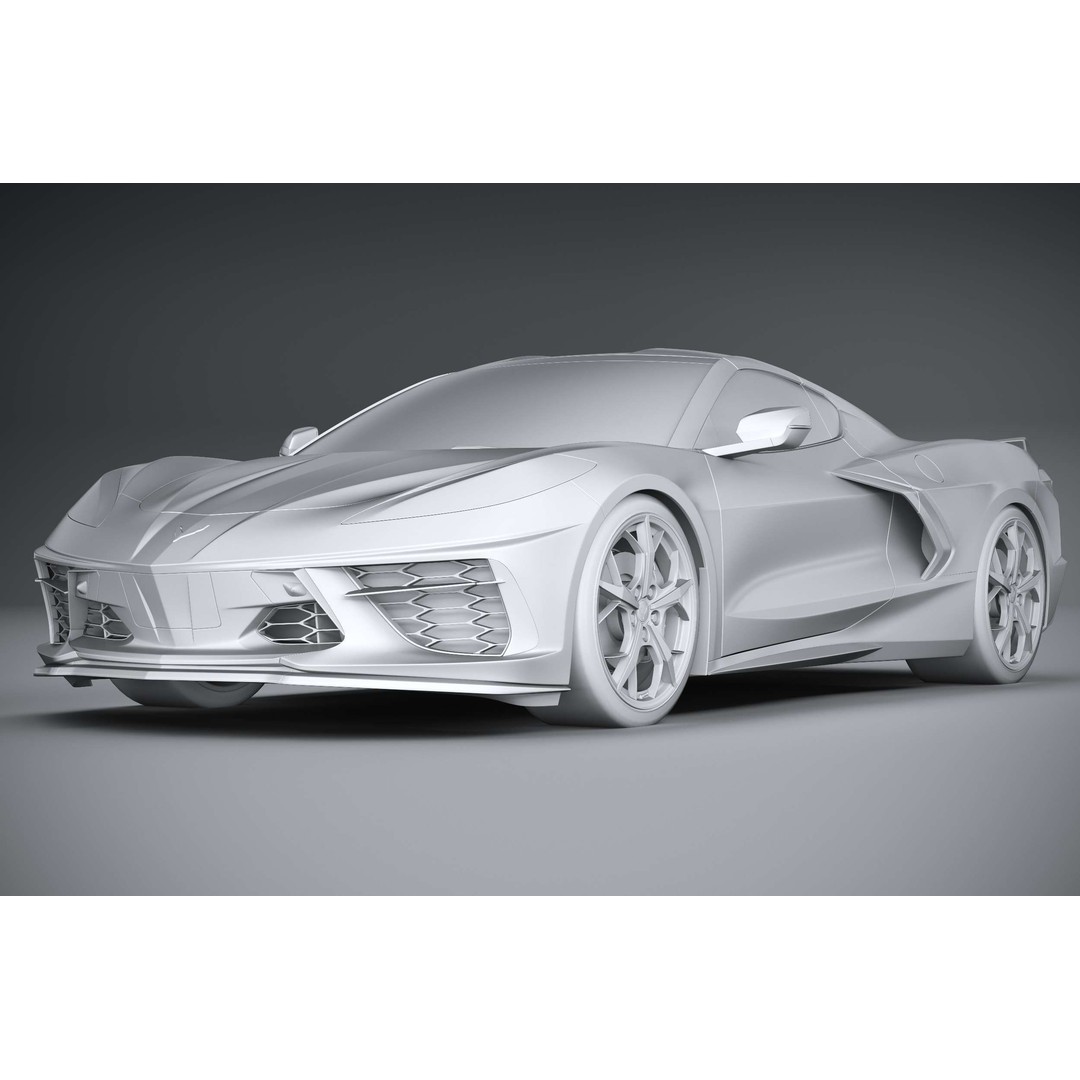 Chevrolet Corvette C8 Stingray 3D Model – High Poly Sport Coupe, FBX, OBJ - View 39