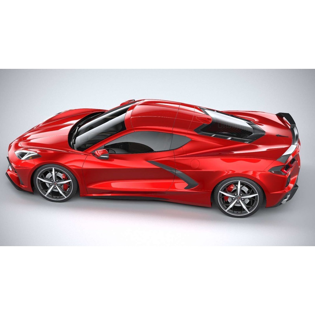 Chevrolet Corvette C8 Stingray 3D Model – High Poly Sport Coupe, FBX, OBJ - View 46