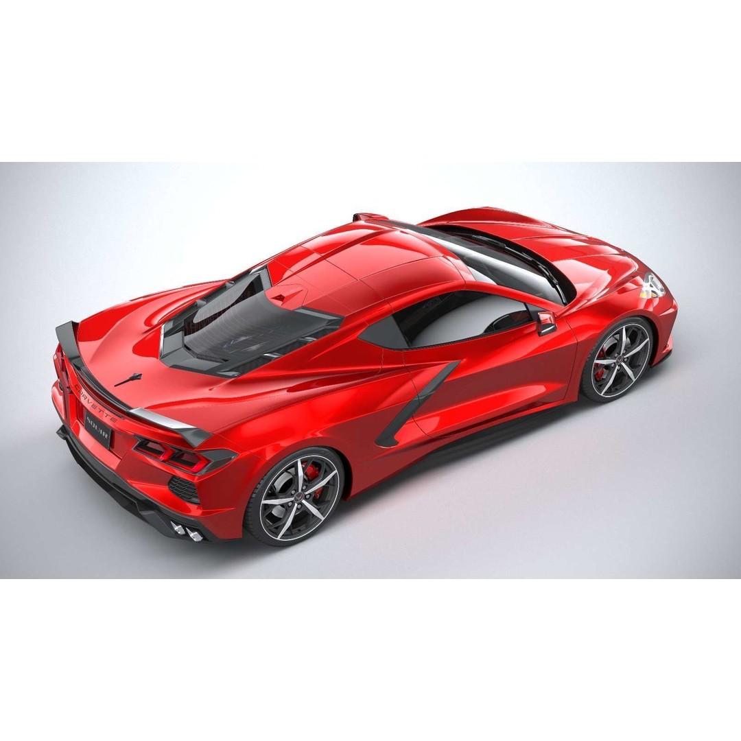 Chevrolet Corvette C8 Stingray 3D Model – High Poly Sport Coupe, FBX, OBJ - View 47