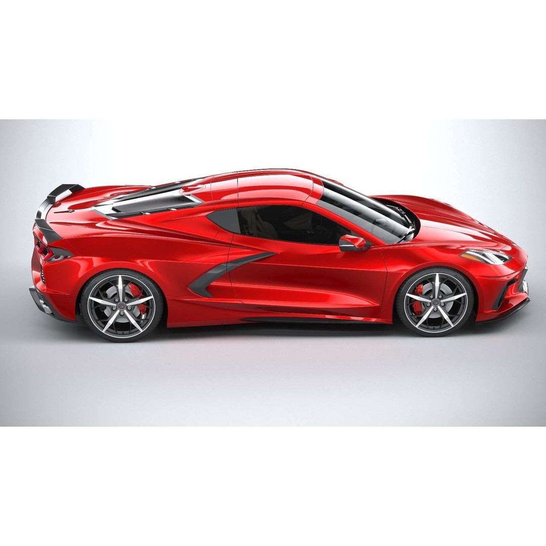 Chevrolet Corvette C8 Stingray 3D Model – High Poly Sport Coupe, FBX, OBJ - View 48