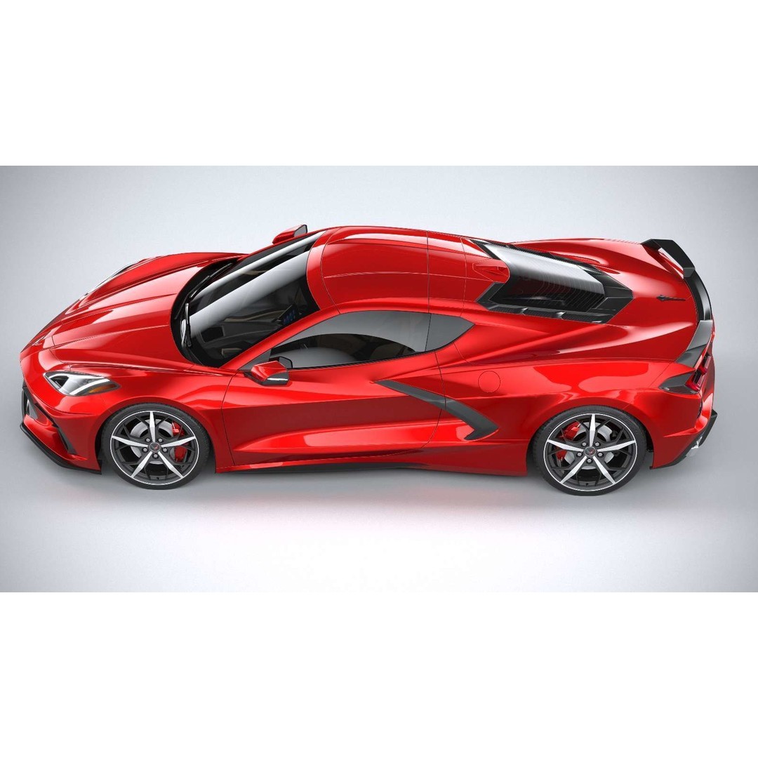 Chevrolet Corvette C8 Stingray 3D Model – High Poly Sport Coupe, FBX, OBJ - View 49