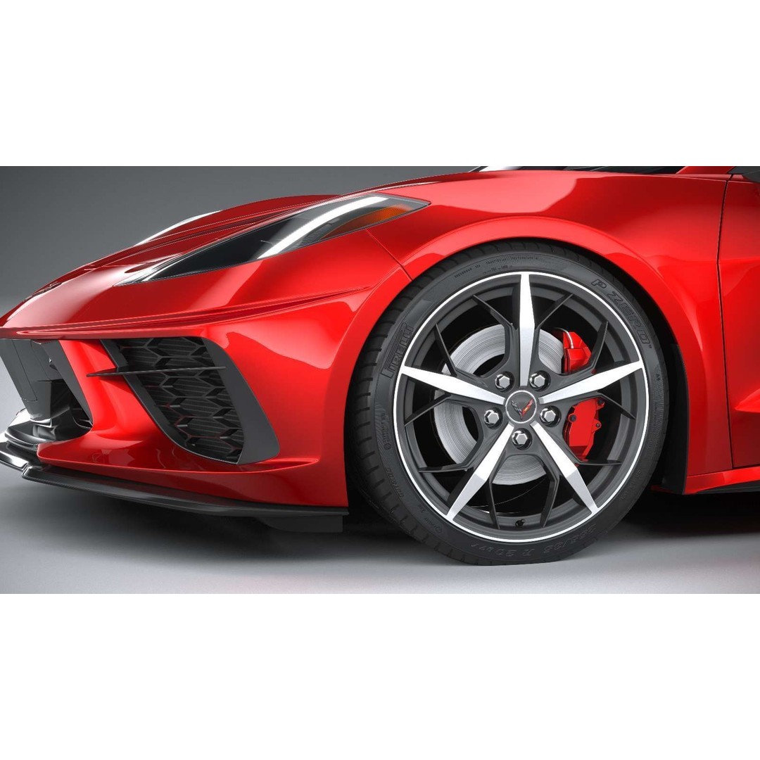 Chevrolet Corvette C8 Stingray 3D Model – High Poly Sport Coupe, FBX, OBJ - View 5