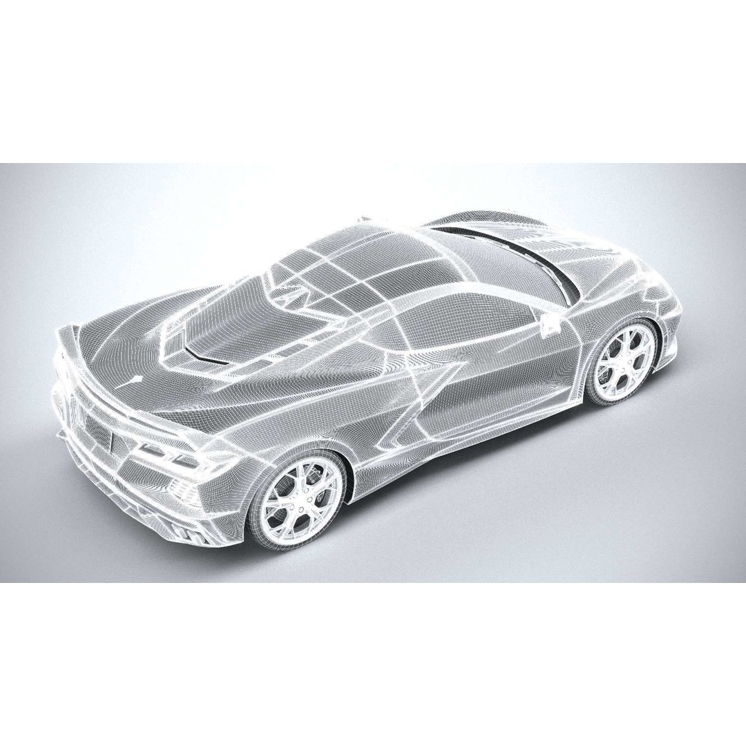 Chevrolet Corvette C8 Stingray 3D Model – High Poly Sport Coupe, FBX, OBJ - View 51