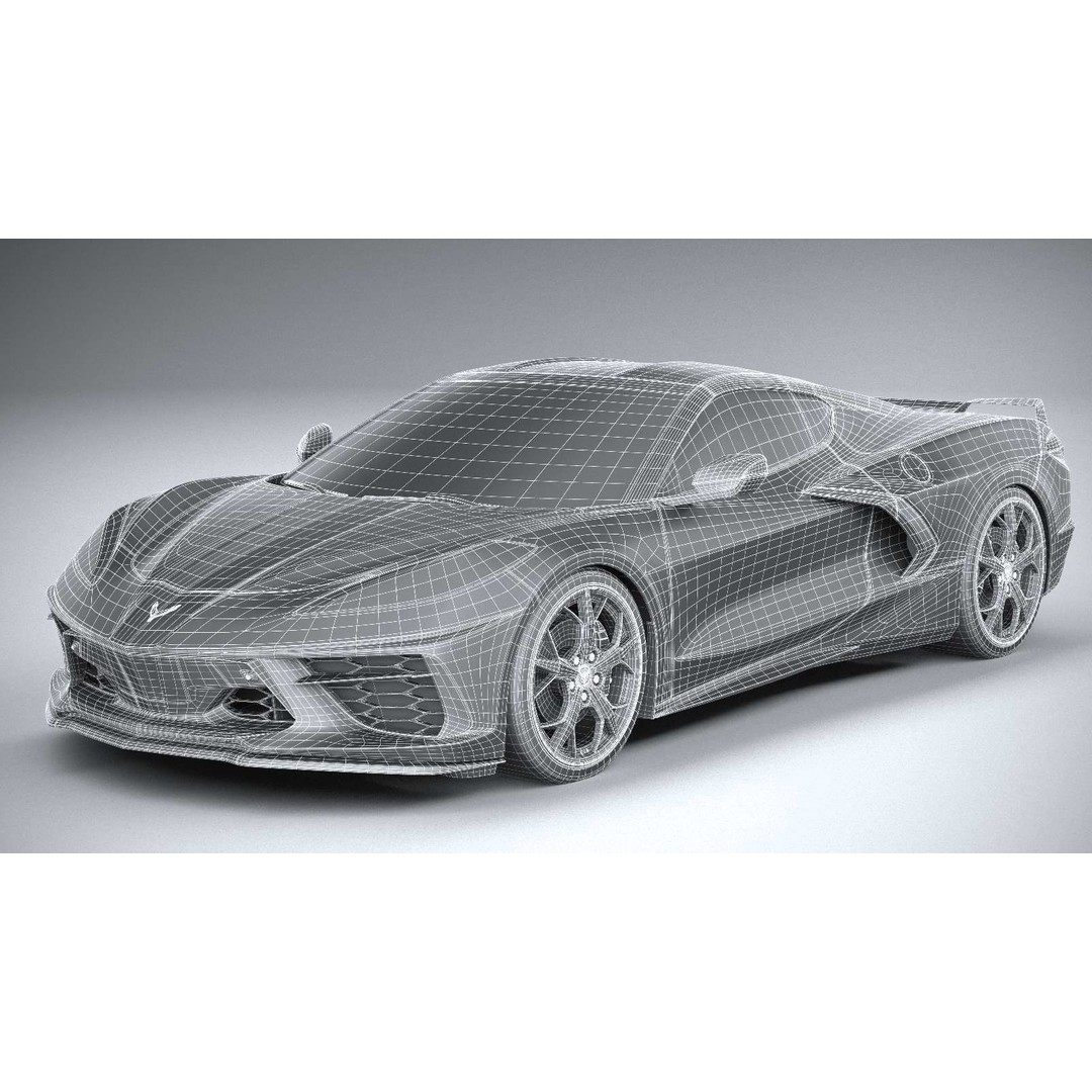 Chevrolet Corvette C8 Stingray 3D Model – High Poly Sport Coupe, FBX, OBJ - View 52