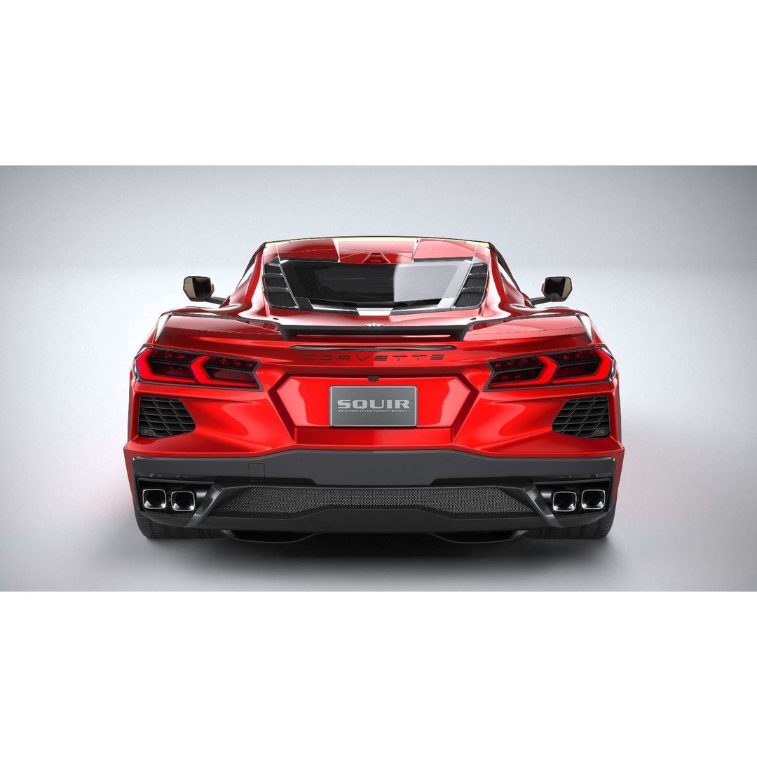 Chevrolet Corvette C8 Stingray 3D Model – High Poly Sport Coupe, FBX, OBJ - View 6