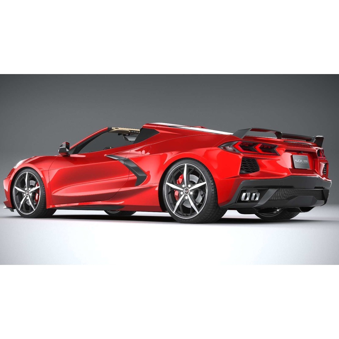 Chevrolet Corvette C8 Stingray 3D Model – High Poly Sport Coupe, FBX, OBJ - View 7