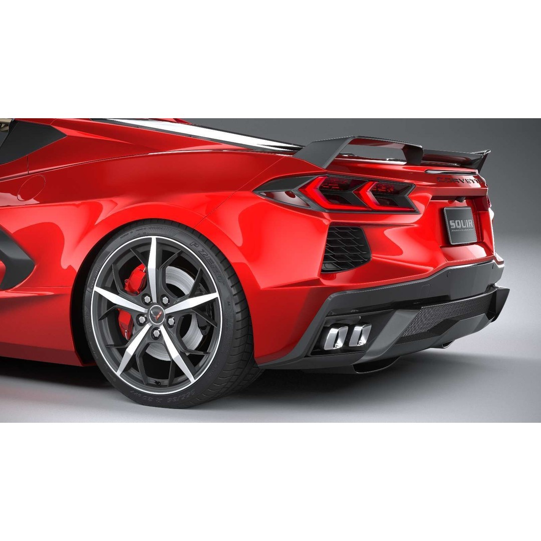 Chevrolet Corvette C8 Stingray 3D Model – High Poly Sport Coupe, FBX, OBJ - View 8