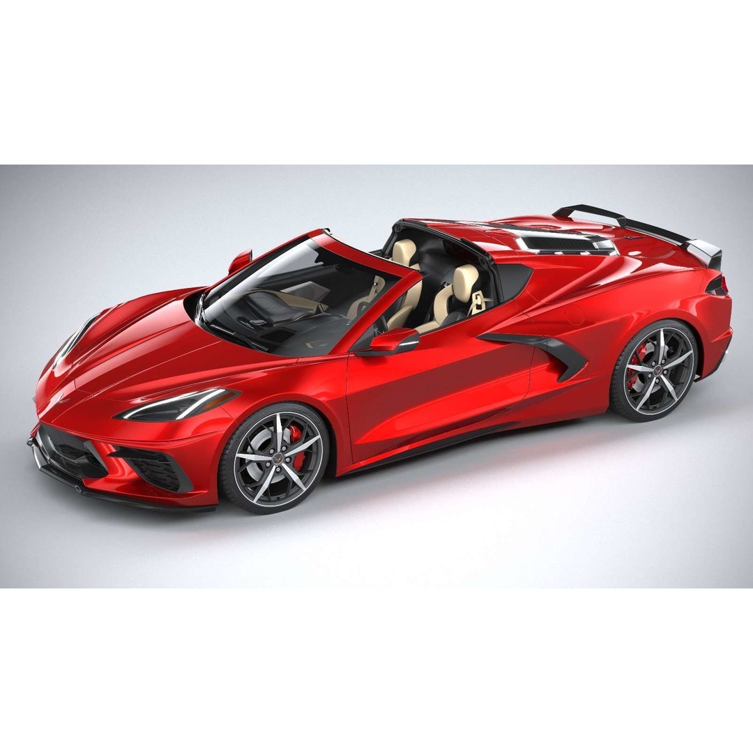Chevrolet Corvette C8 Stingray 3D Model – High Poly Sport Coupe, FBX, OBJ - View 9