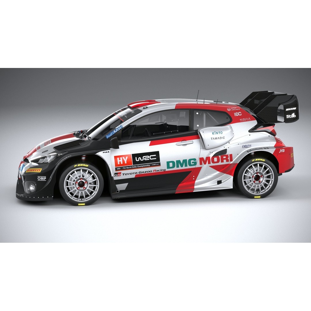 Toyota Yaris GR WRC 2022 3D Model – High Poly Racing Car, FBX, OBJ - View 10