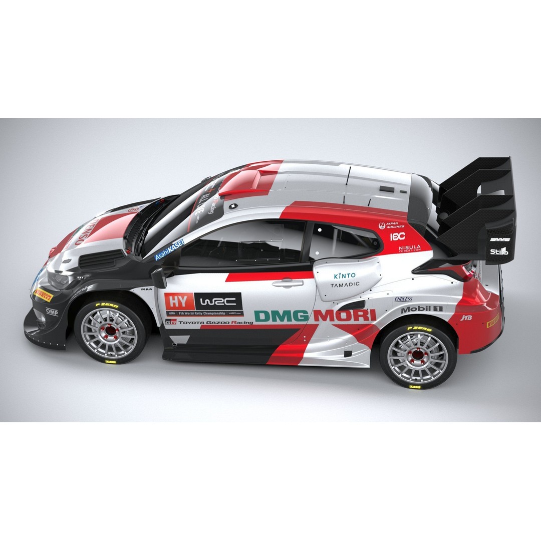 Toyota Yaris GR WRC 2022 3D Model – High Poly Racing Car, FBX, OBJ - View 11