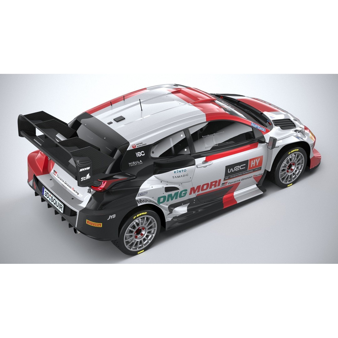 Toyota Yaris GR WRC 2022 3D Model – High Poly Racing Car, FBX, OBJ - View 12