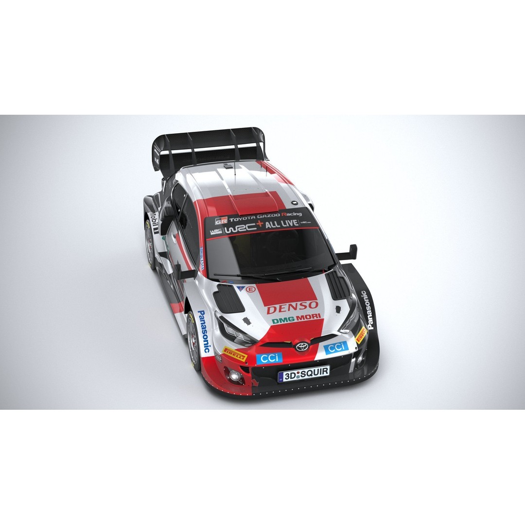 Toyota Yaris GR WRC 2022 3D Model – High Poly Racing Car, FBX, OBJ - View 14