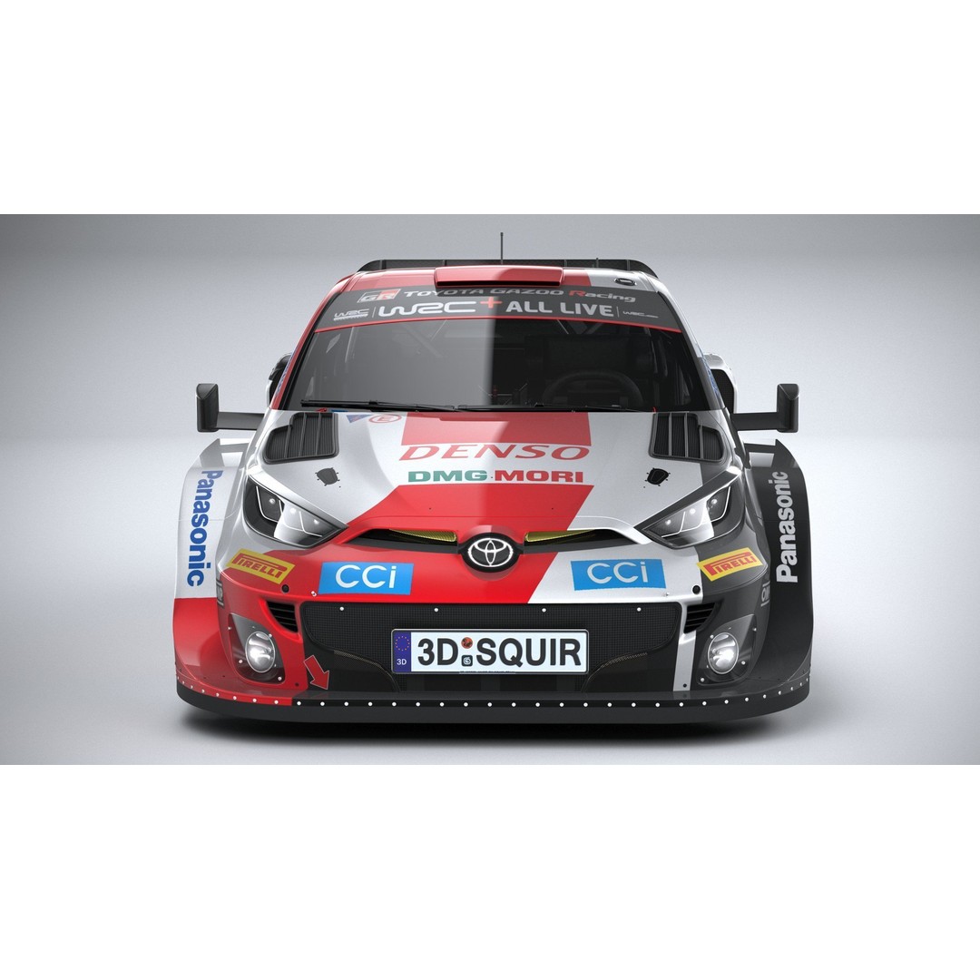 Toyota Yaris GR WRC 2022 3D Model – High Poly Racing Car, FBX, OBJ - View 15