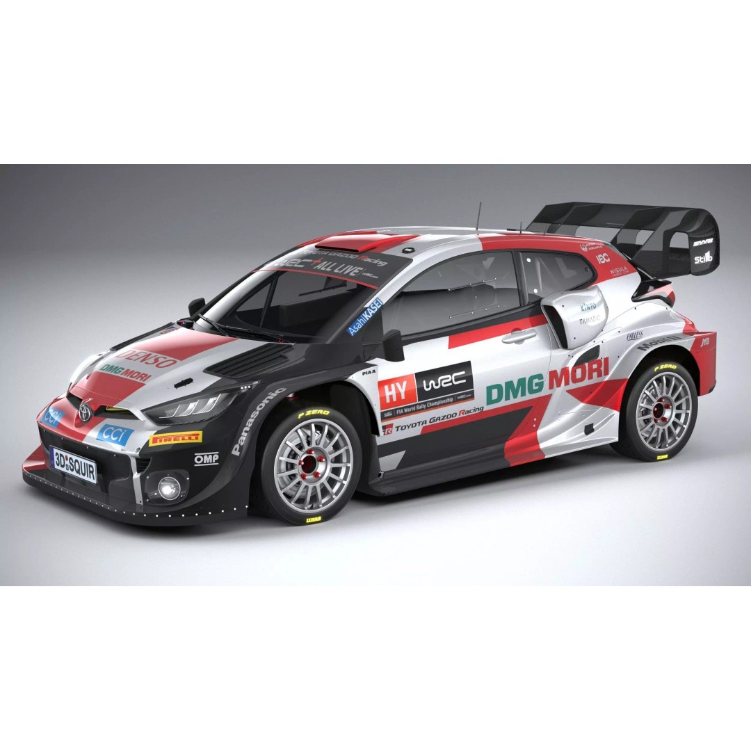 Toyota Yaris GR WRC 2022 3D Model – High Poly Racing Car, FBX, OBJ - View 2
