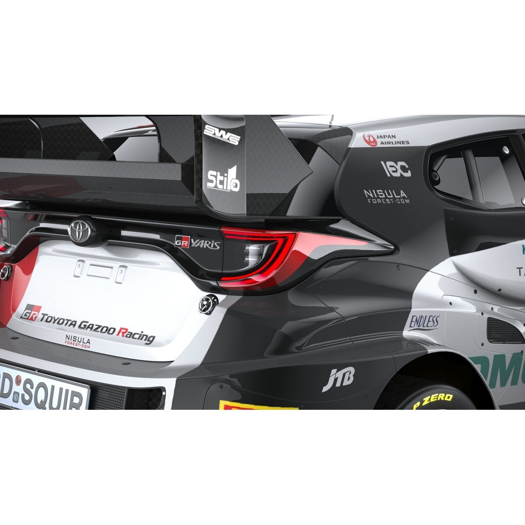 Toyota Yaris GR WRC 2022 3D Model – High Poly Racing Car, FBX, OBJ - View 20