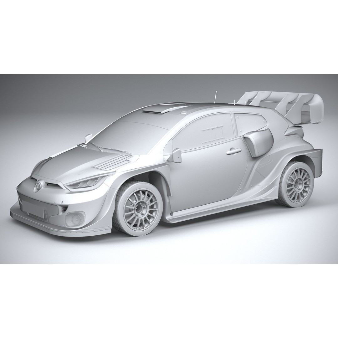 Toyota Yaris GR WRC 2022 3D Model – High Poly Racing Car, FBX, OBJ - View 21