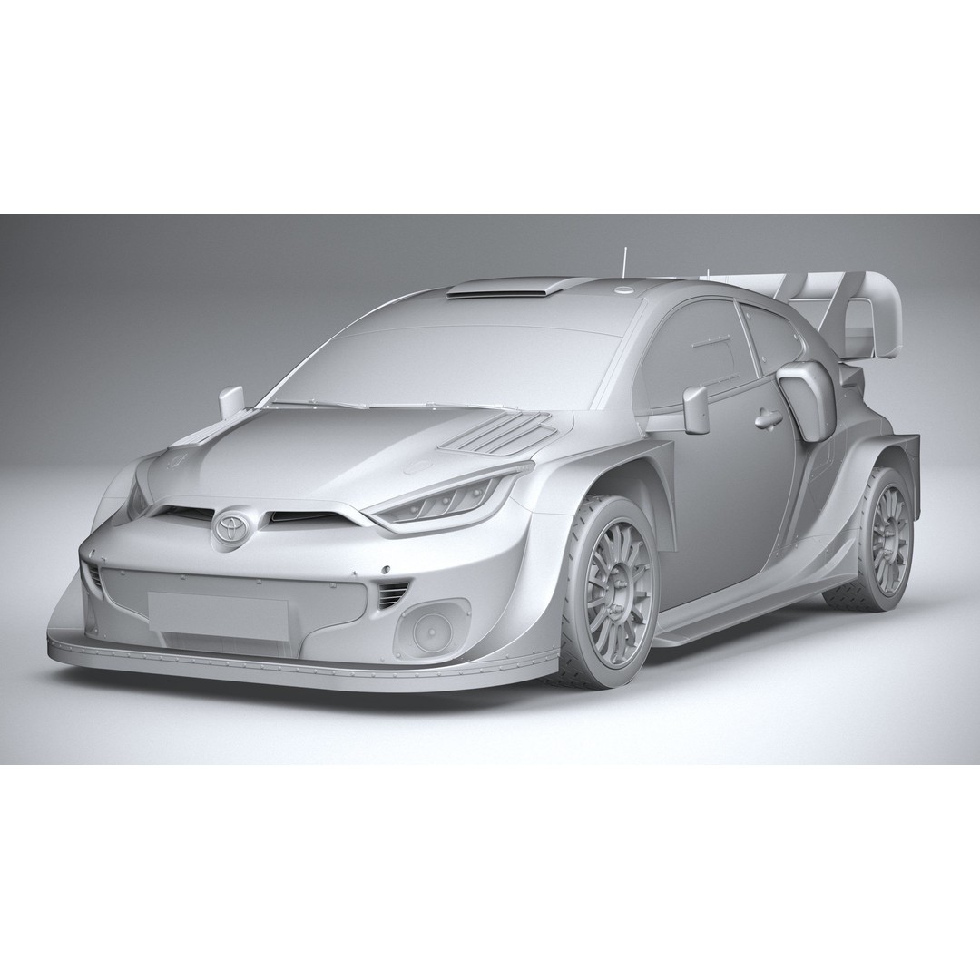 Toyota Yaris GR WRC 2022 3D Model – High Poly Racing Car, FBX, OBJ - View 22