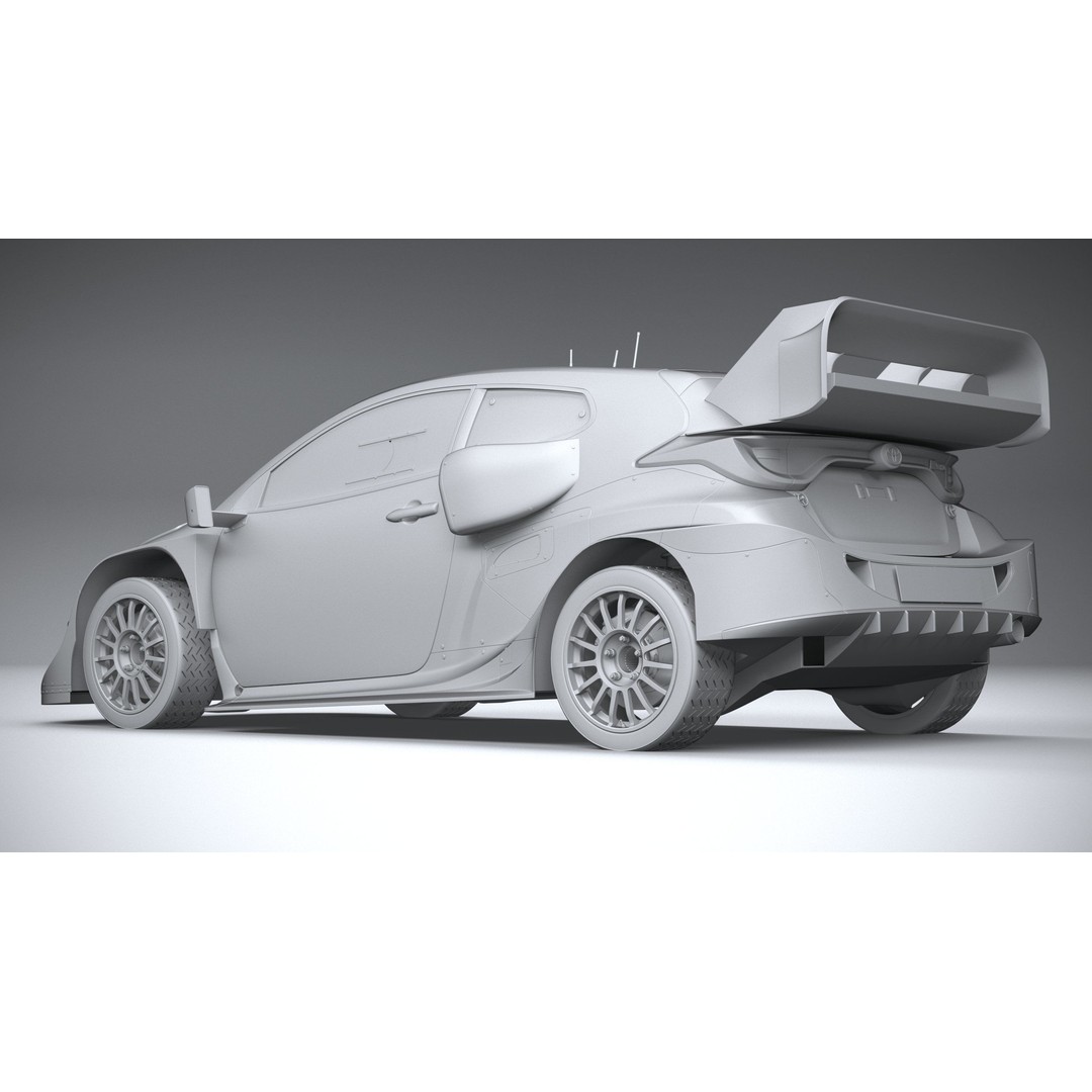 Toyota Yaris GR WRC 2022 3D Model – High Poly Racing Car, FBX, OBJ - View 23