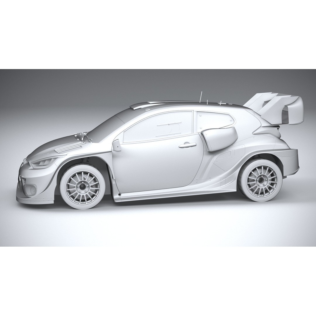 Toyota Yaris GR WRC 2022 3D Model – High Poly Racing Car, FBX, OBJ - View 24