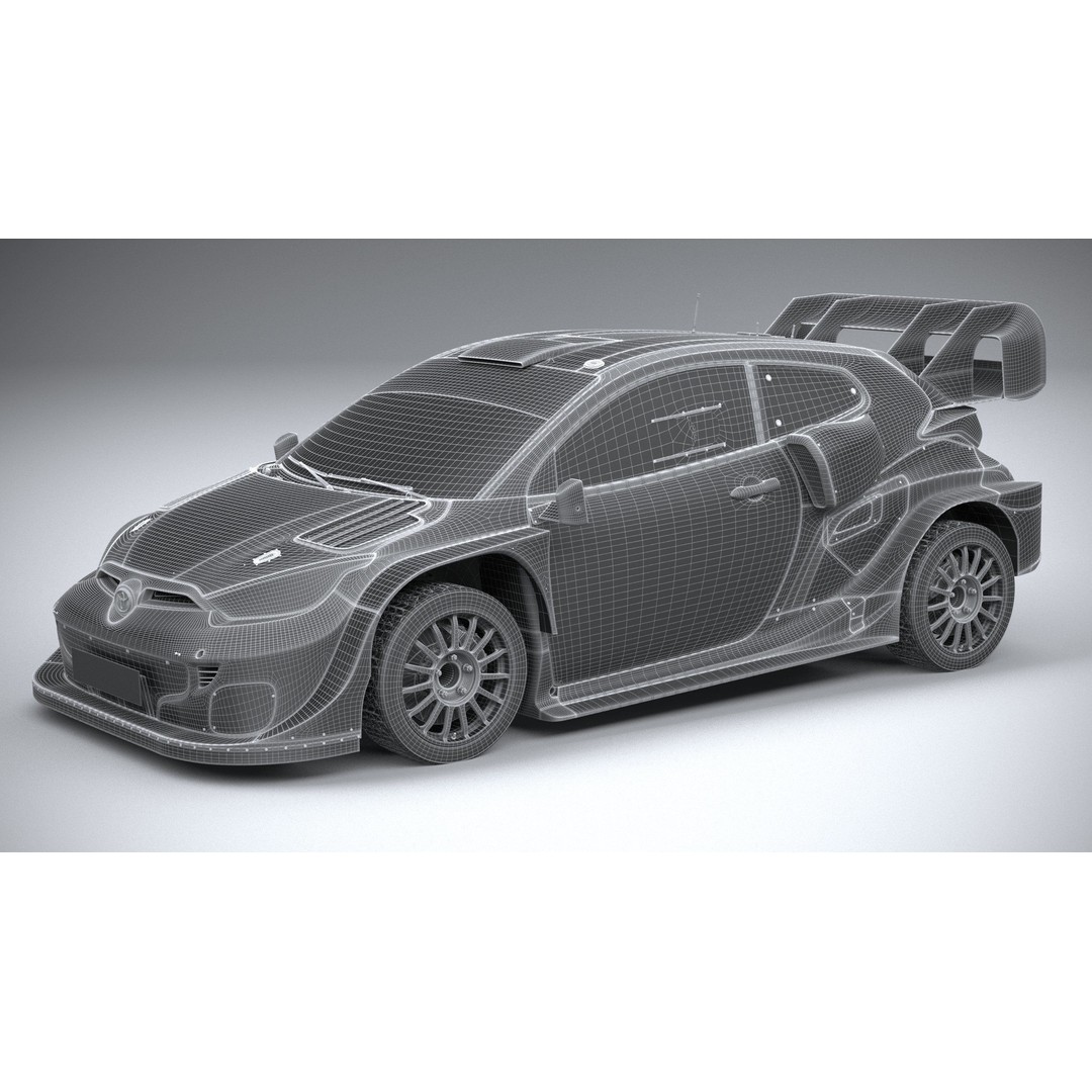 Toyota Yaris GR WRC 2022 3D Model – High Poly Racing Car, FBX, OBJ - View 33