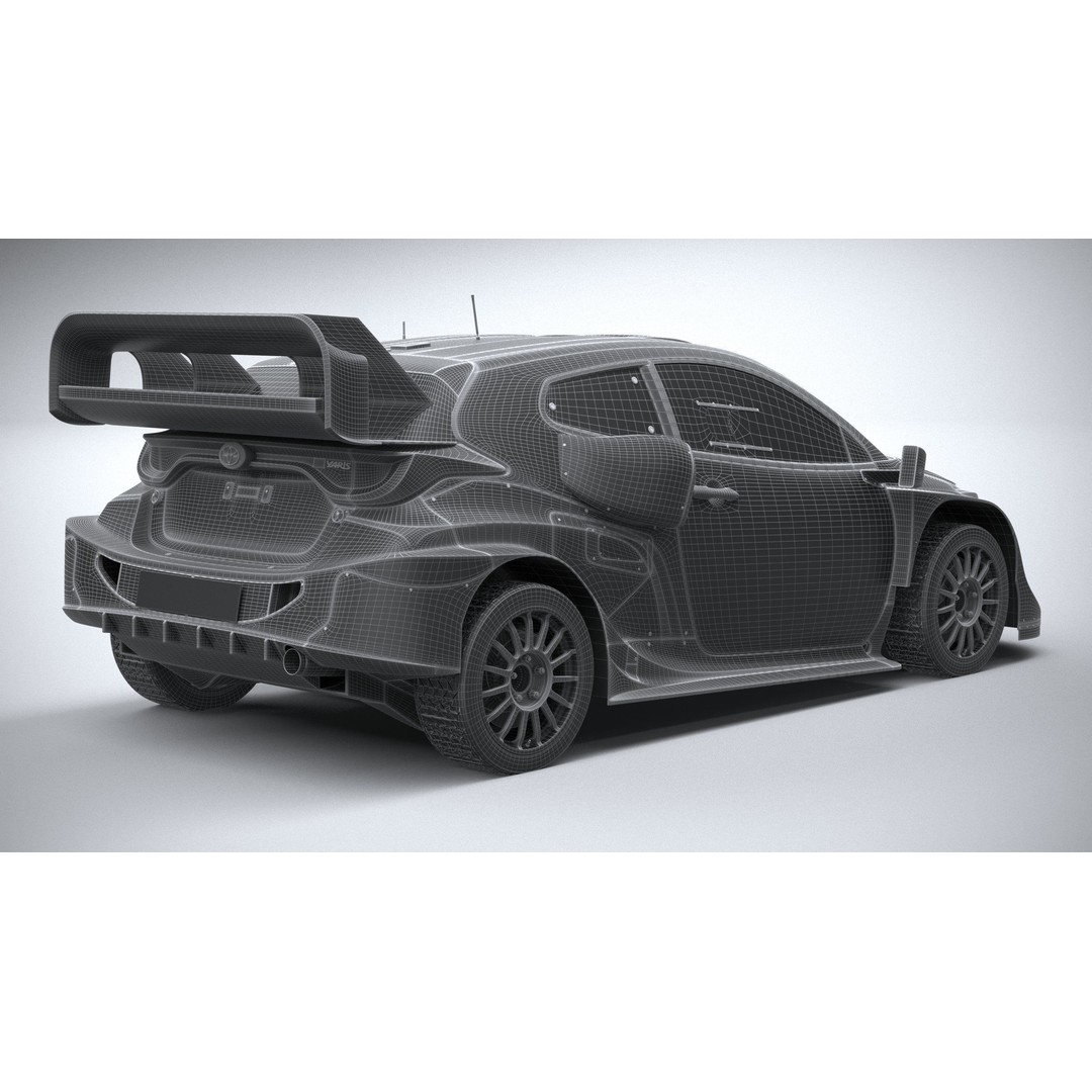 Toyota Yaris GR WRC 2022 3D Model – High Poly Racing Car, FBX, OBJ - View 34