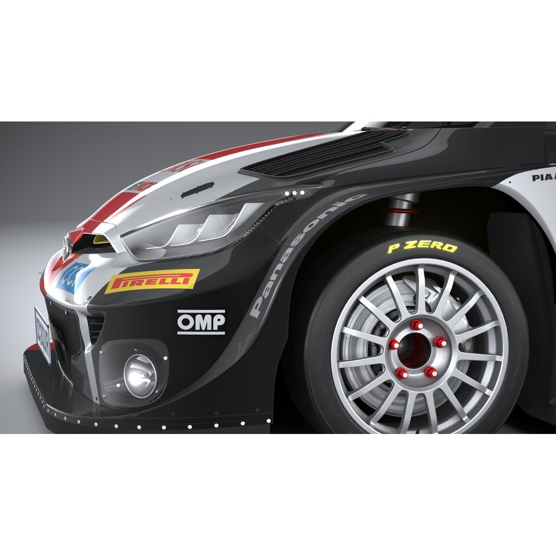 Toyota Yaris GR WRC 2022 3D Model – High Poly Racing Car, FBX, OBJ - View 5