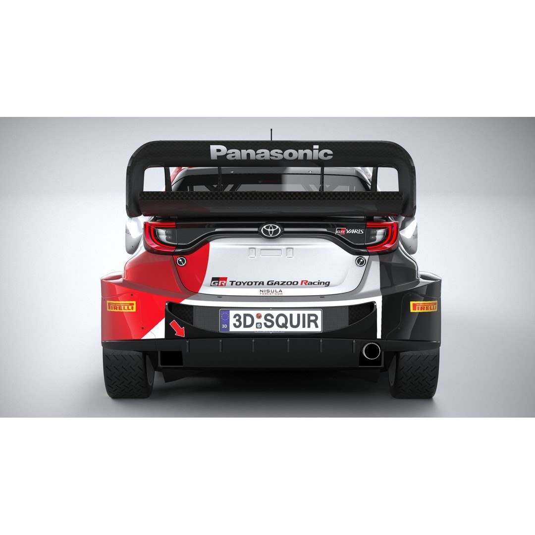 Toyota Yaris GR WRC 2022 3D Model – High Poly Racing Car, FBX, OBJ - View 6