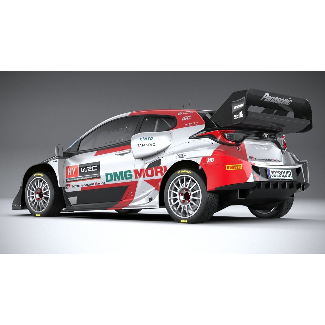 Toyota Yaris GR WRC 2022 3D Model – High Poly Racing Car, FBX, OBJ - View 7