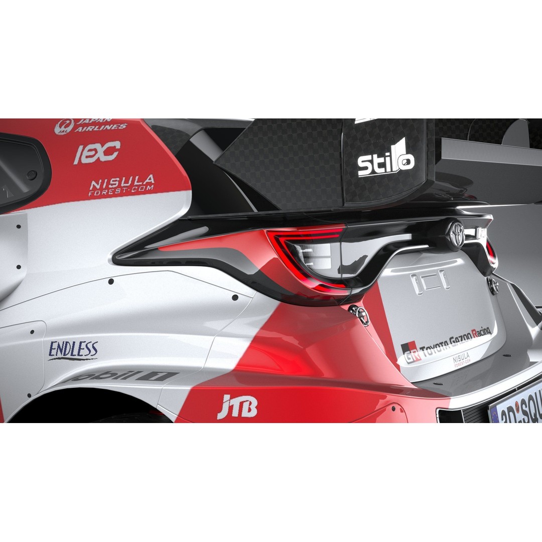 Toyota Yaris GR WRC 2022 3D Model – High Poly Racing Car, FBX, OBJ - View 8
