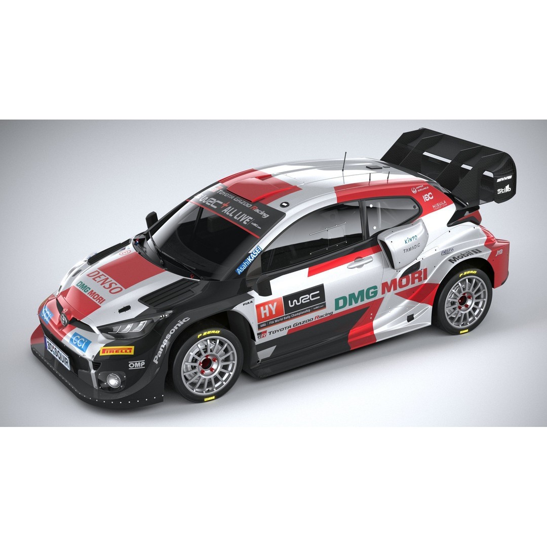 Toyota Yaris GR WRC 2022 3D Model – High Poly Racing Car, FBX, OBJ - View 9