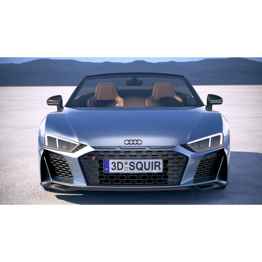 Audi R8 Spyder 2019 3D Model – High Poly Car Asset, FBX, OBJ - View 11