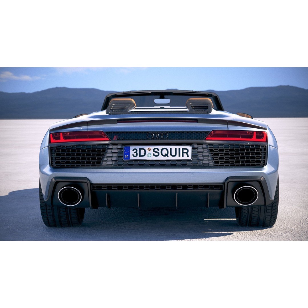 Audi R8 Spyder 2019 3D Model – High Poly Car Asset, FBX, OBJ - View 12