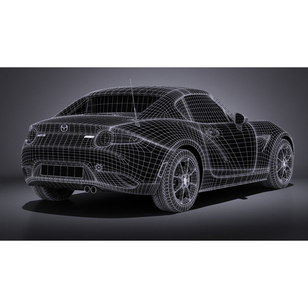 Mazda MX-5 RF 2017 3D Model – High Poly Game Asset, FBX, OBJ