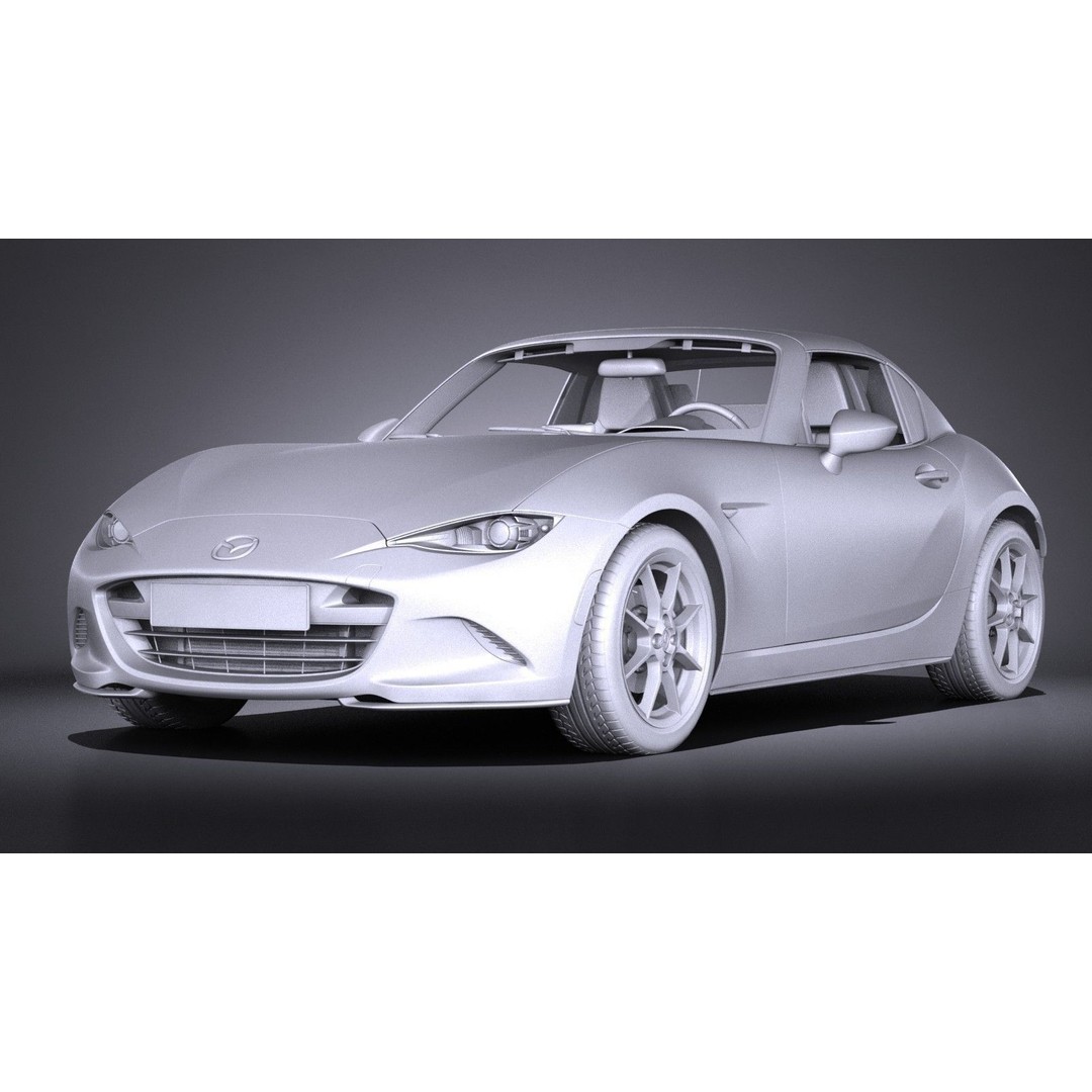 Mazda MX-5 RF 2017 3D Model – High Poly Game Asset, FBX, OBJ - View 13