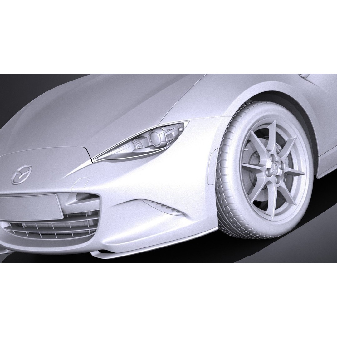 Mazda MX-5 RF 2017 3D Model – High Poly Game Asset, FBX, OBJ - View 14