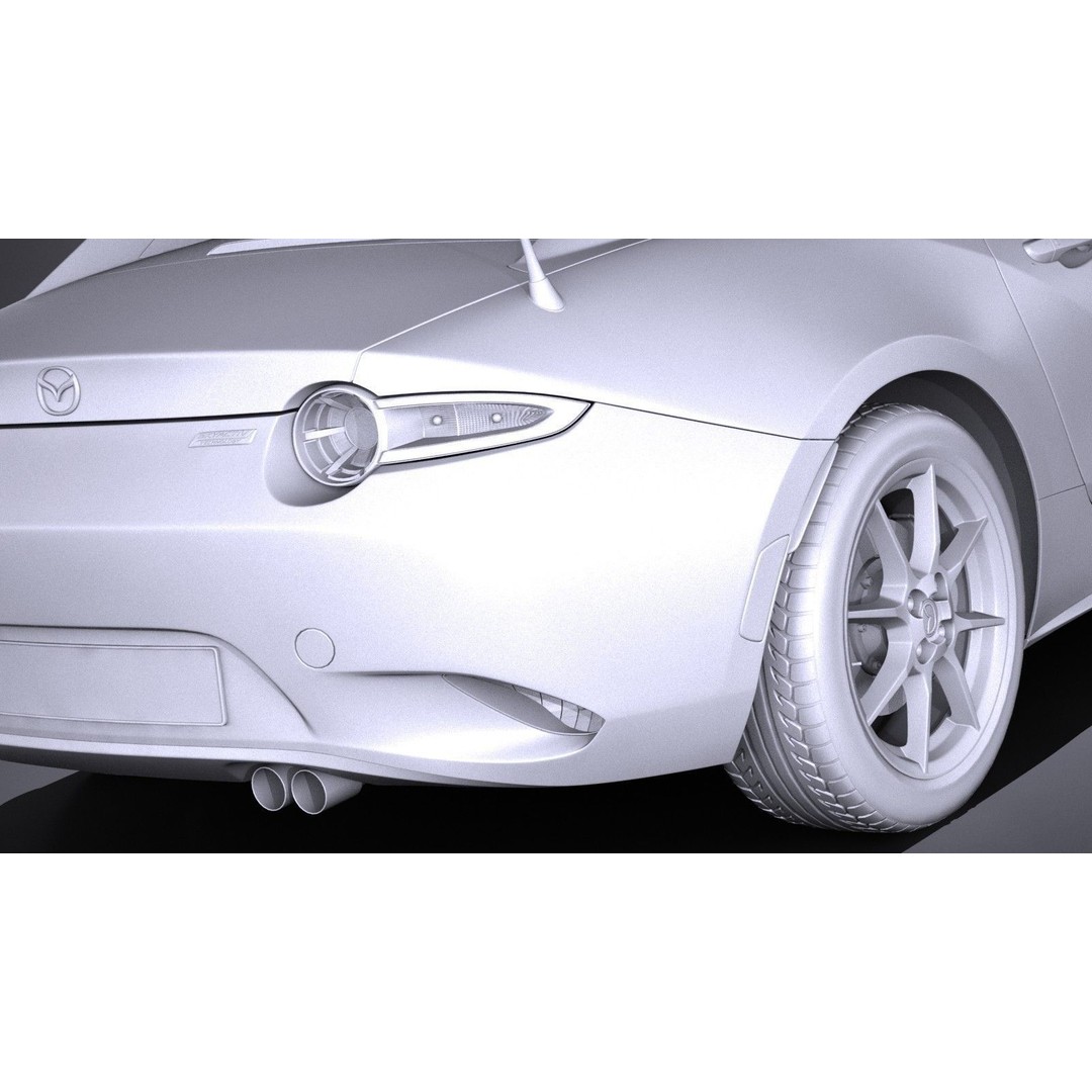 Mazda MX-5 RF 2017 3D Model – High Poly Game Asset, FBX, OBJ - View 16