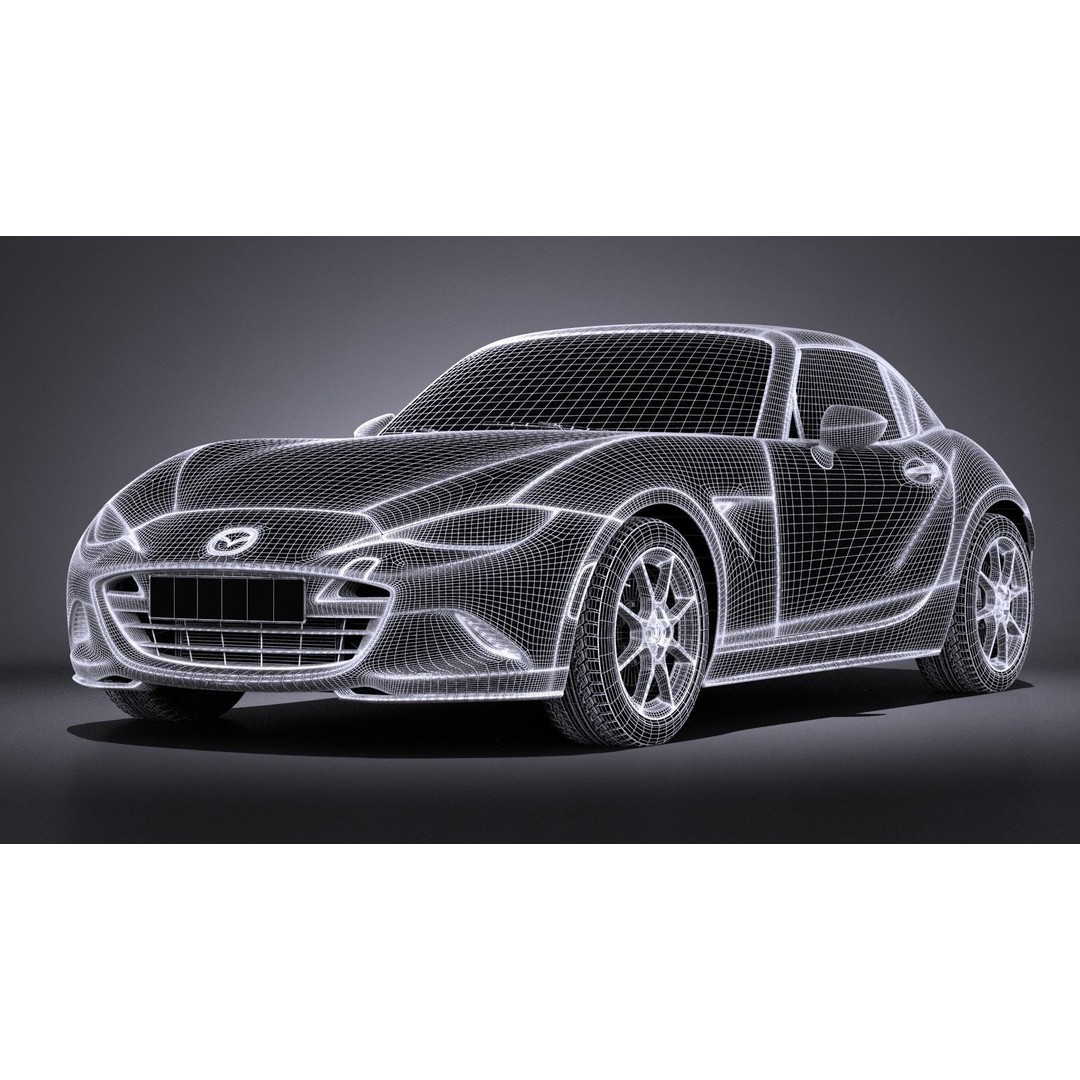 Mazda MX-5 RF 2017 3D Model – High Poly Game Asset, FBX, OBJ - View 17