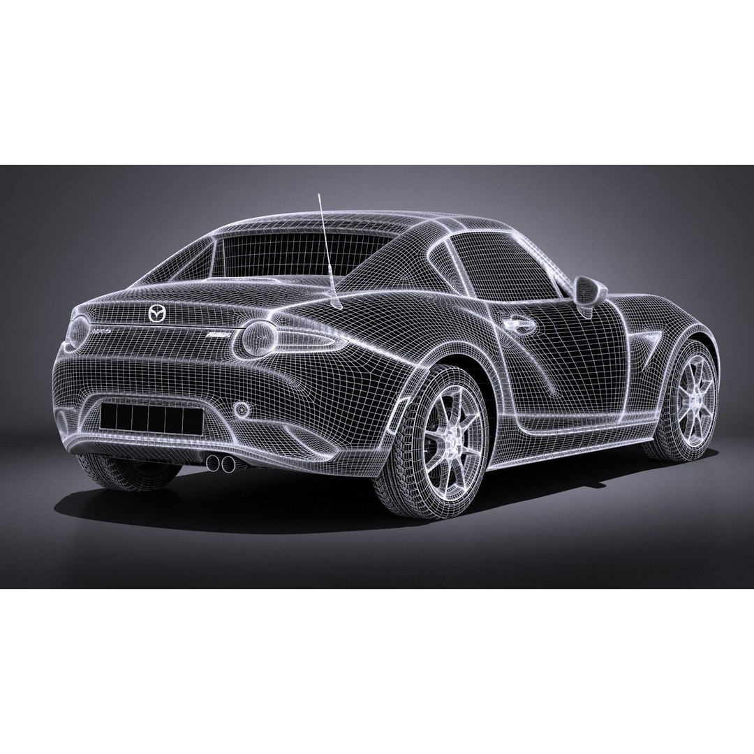 Mazda MX-5 RF 2017 3D Model – High Poly Game Asset, FBX, OBJ - View 18