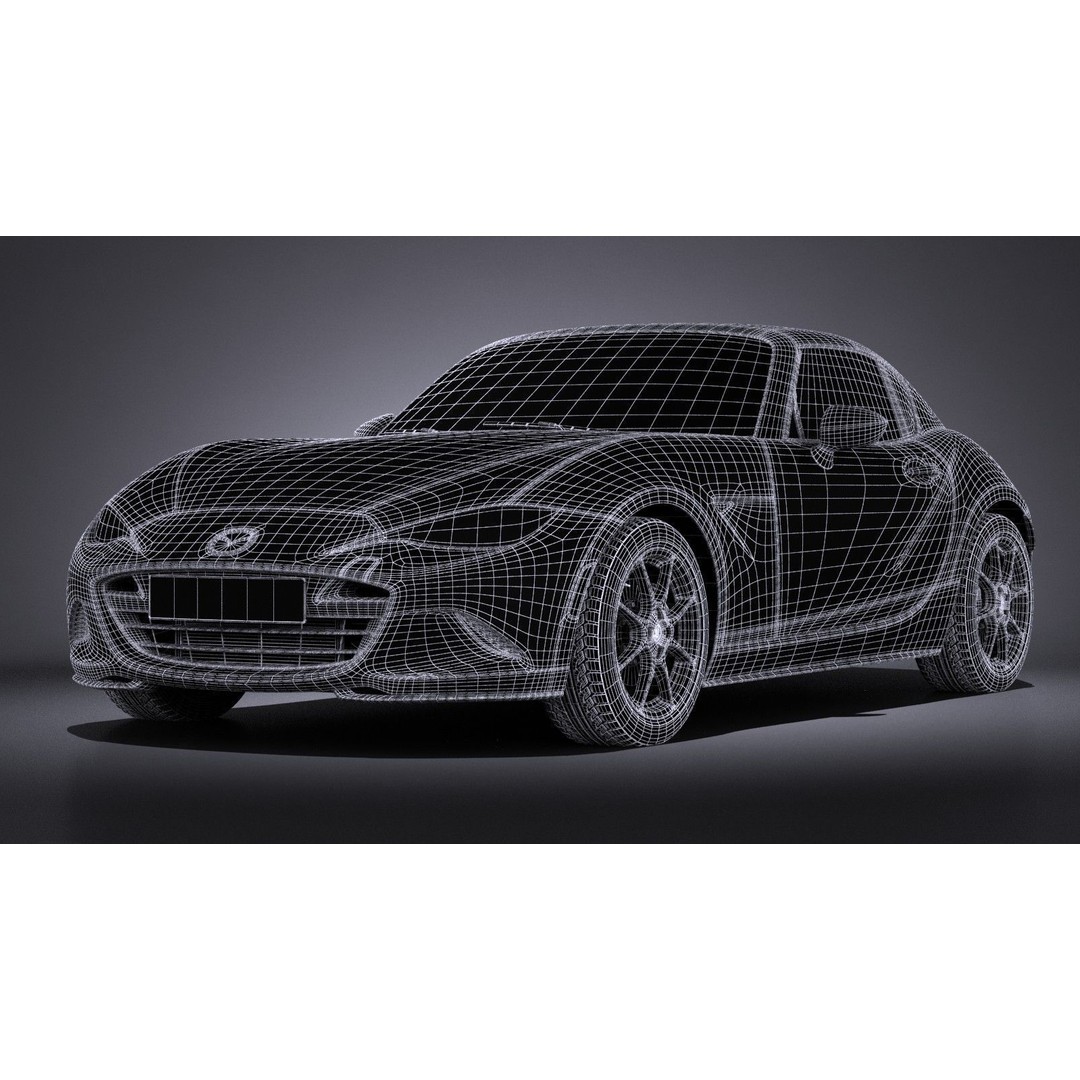 Mazda MX-5 RF 2017 3D Model – High Poly Game Asset, FBX, OBJ - View 19