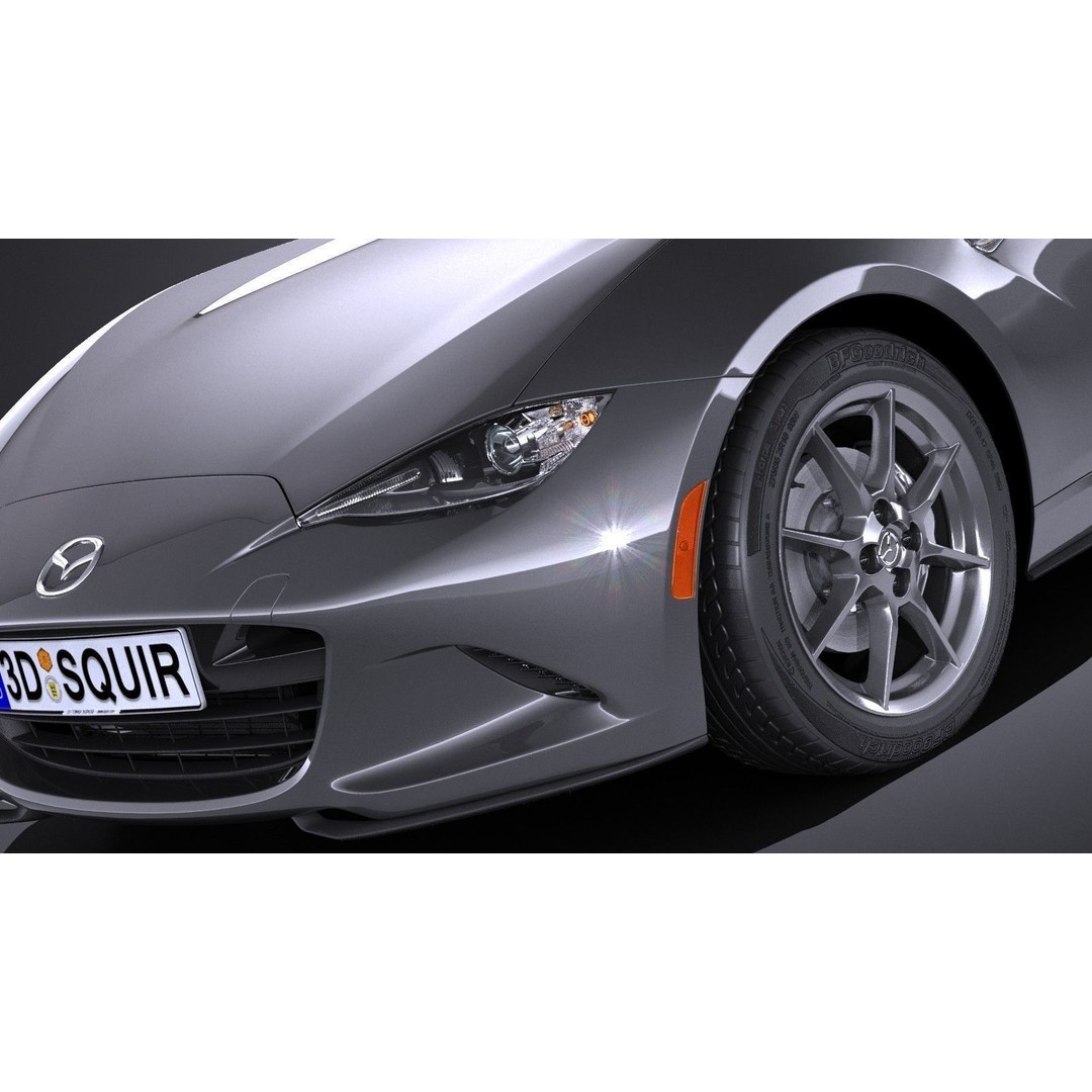 Mazda MX-5 RF 2017 3D Model – High Poly Game Asset, FBX, OBJ - View 4