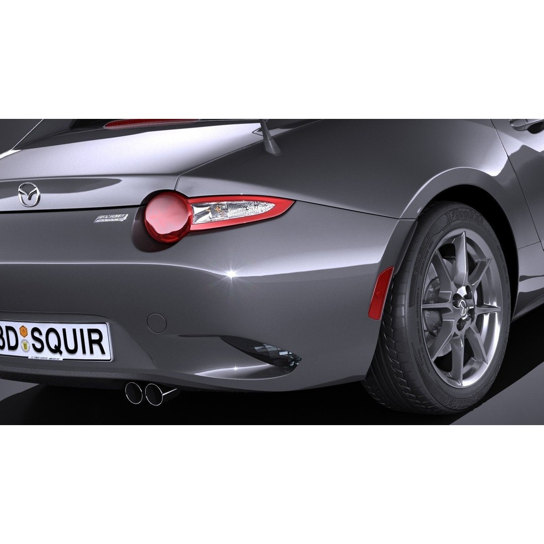 Mazda MX-5 RF 2017 3D Model – High Poly Game Asset, FBX, OBJ - View 5