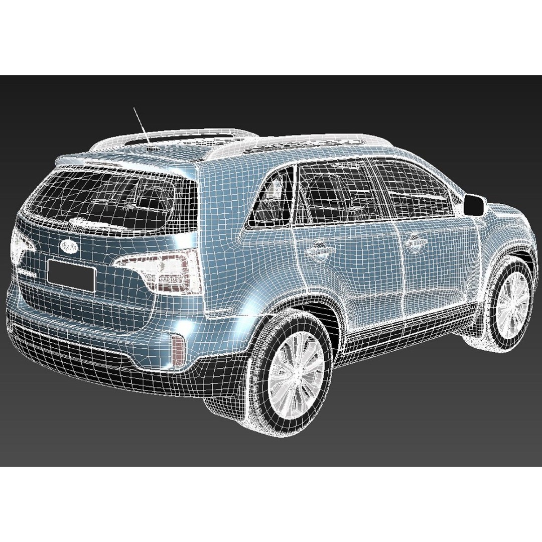 Kia Sorento 2014 3D Model – High Poly Car Asset, FBX, OBJ