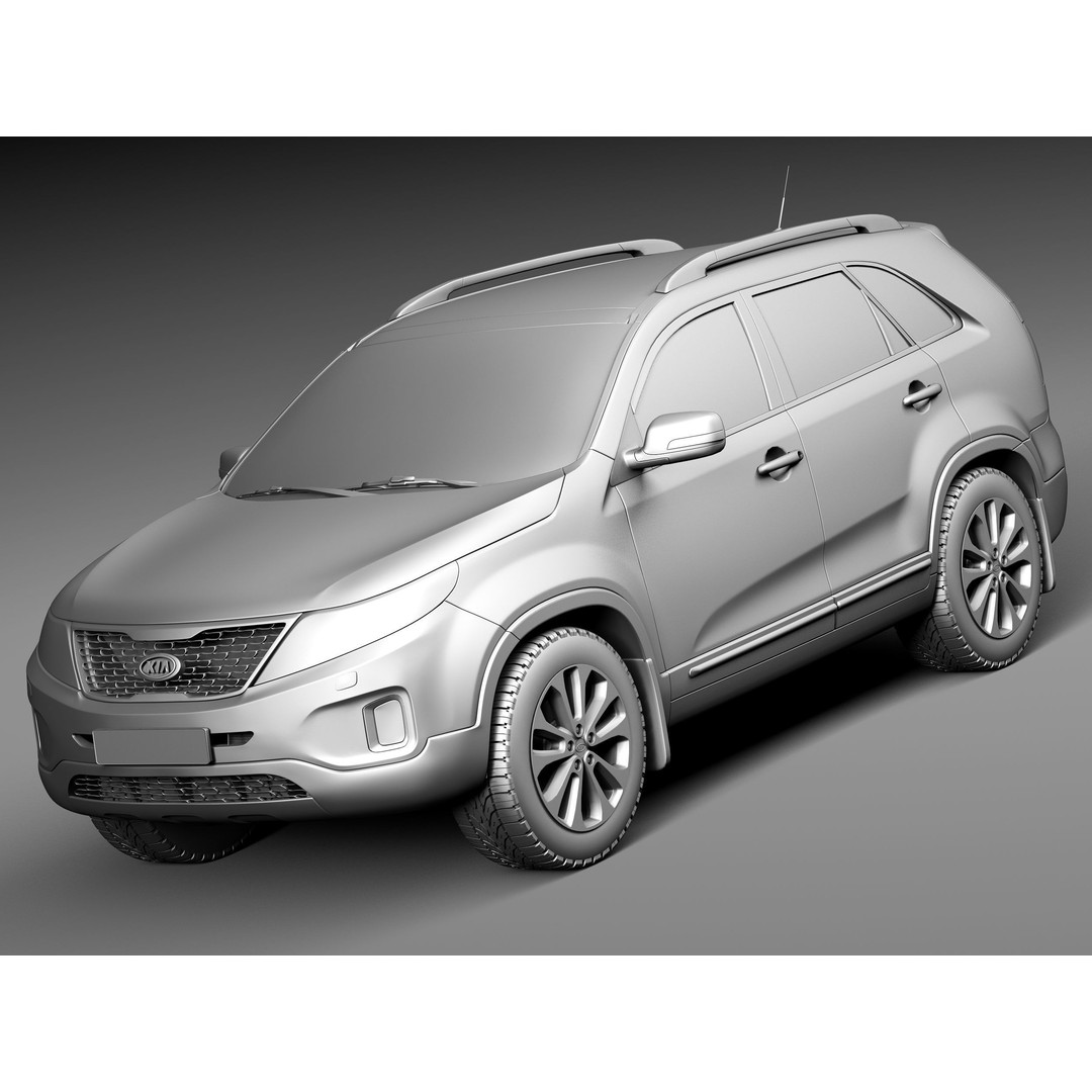 Kia Sorento 2014 3D Model – High Poly Car Asset, FBX, OBJ - View 10