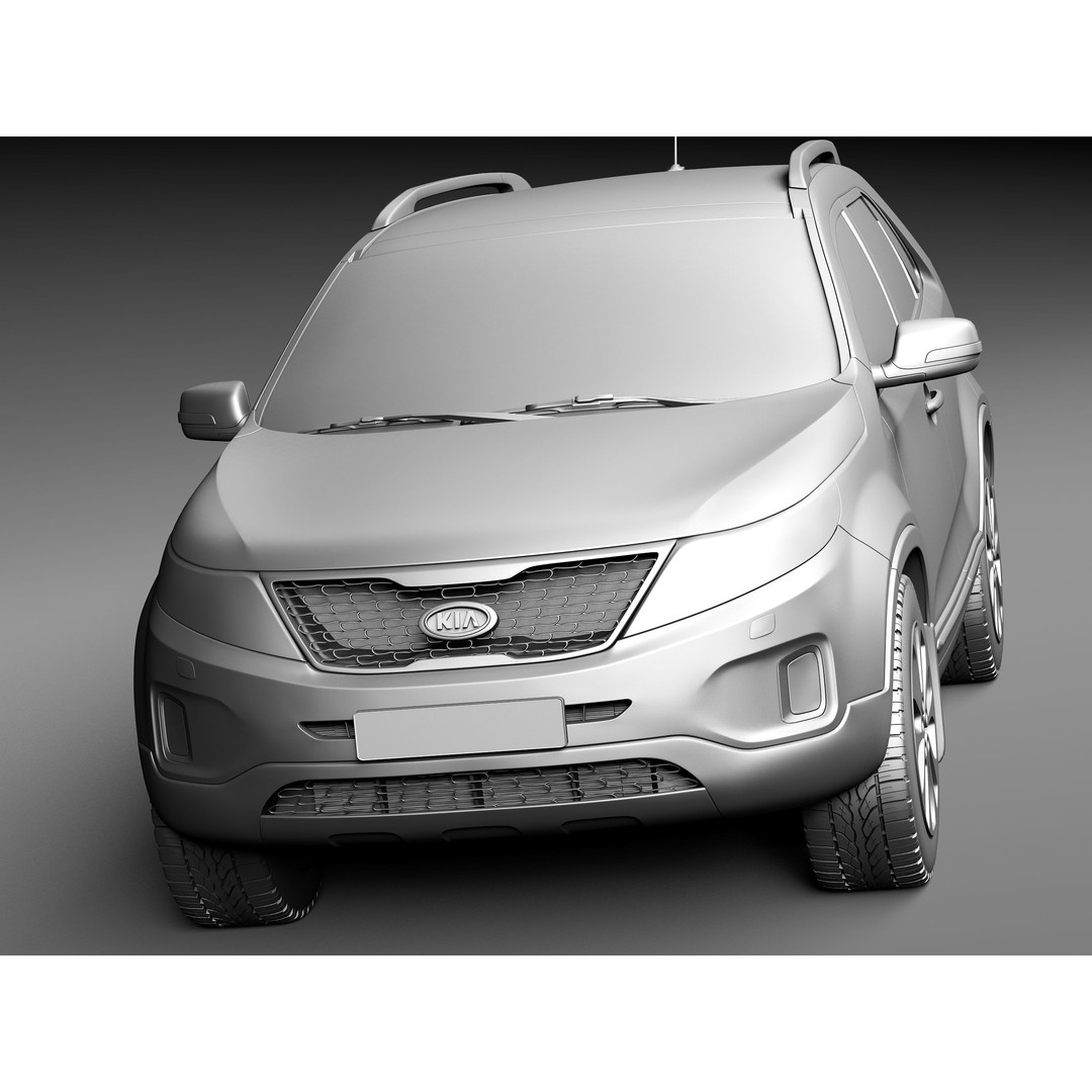 Kia Sorento 2014 3D Model – High Poly Car Asset, FBX, OBJ - View 11