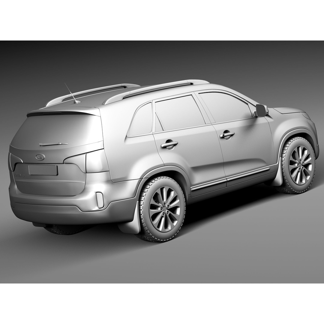 Kia Sorento 2014 3D Model – High Poly Car Asset, FBX, OBJ - View 14
