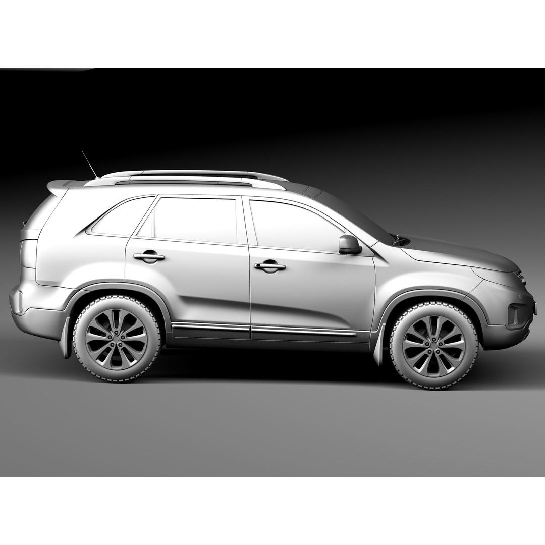 Kia Sorento 2014 3D Model – High Poly Car Asset, FBX, OBJ - View 16